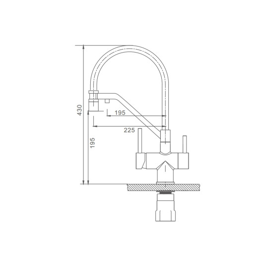 Смеситель для кухни со съемным изливом на магните и подкл/ фильтра питьевой воды SPLENKA S70.62.03