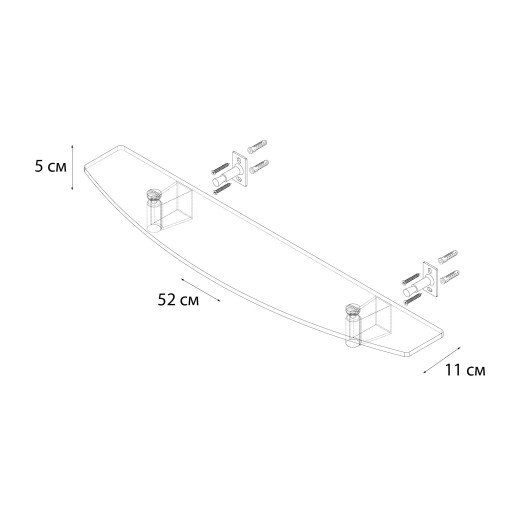 Fixsen TREND FX-97803 Полка стеклянная