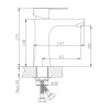 Смеситель для раковины HAIBA HB10802, нержавеющая сталь - купить в Москве