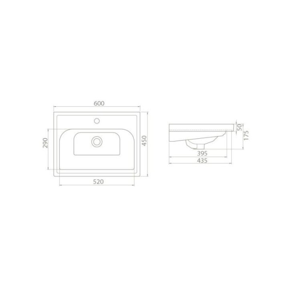 Умывальник мебельный OPADIRIS CeraStyle Frame 60