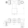 Колено с двумя штуцерами DN40/32 / 8–23 с обратными клапанами, арт. P156Z