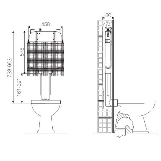 Бачок сливной OLI 74 plus механический