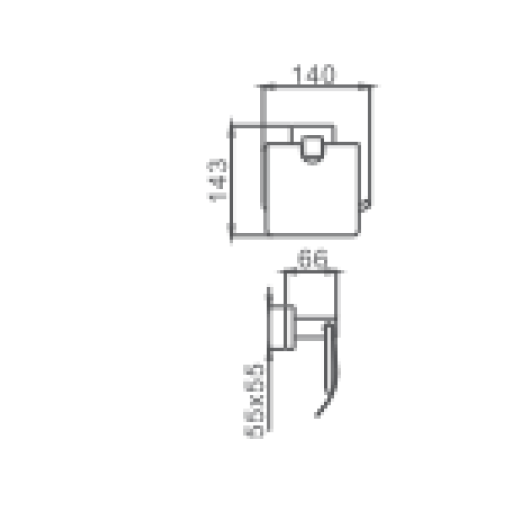 Держатель для туалетной бумаги HAIBA HB8603, хром