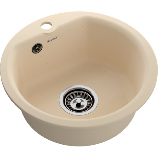 Мойка кухонная GranFest SMART 435  1-чаш D-435 бежевый