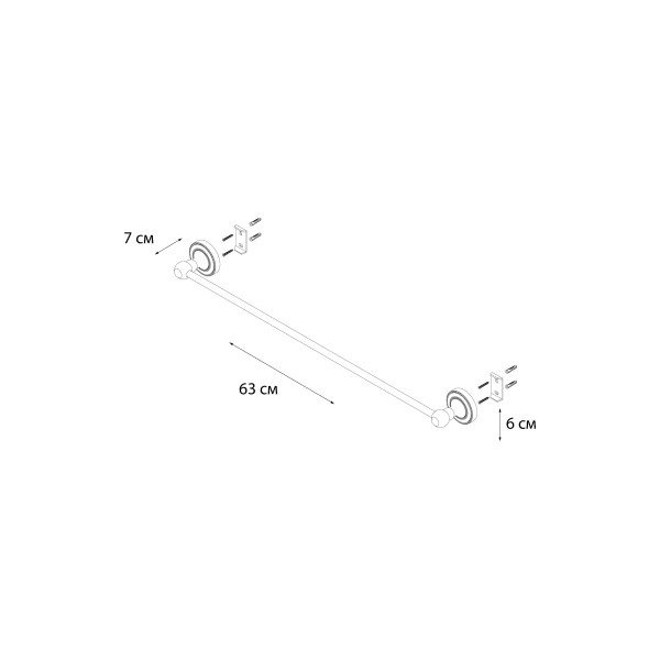 Fixsen STYLE FX-41101 Полотенцедержатель трубчатый (60 см.)