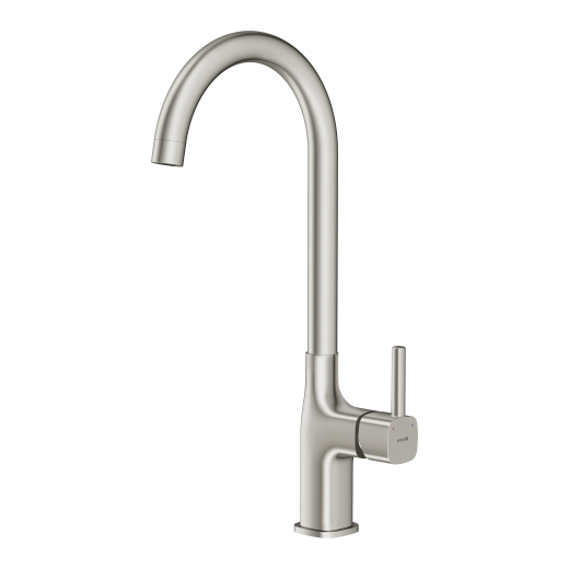 Смеситель Cersanit для кухни ELIO однорычажный, никель