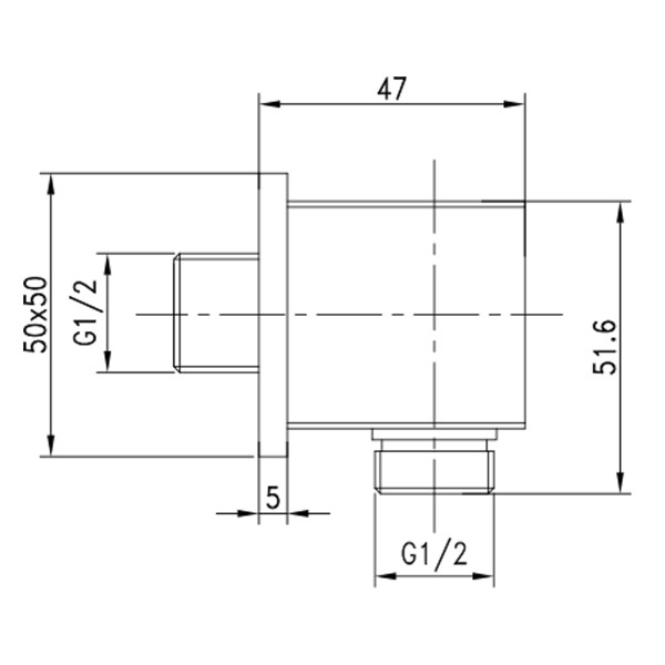 Подключение для душевого шланга Lemark LM5883CW для LM5822CW, LM5829CW, хром/белый