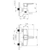 Смеситель Rossinka RS44-52 одноручный (35 мм) с гигиеническим душем, хром