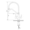 Смеситель для кухни со съемным изливом и подключением фильтра питьевой воды RAGLO R81.62.06