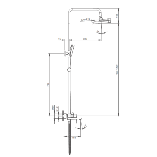 Душевая система для ванны SPLENKA S01.24