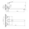 Смеситель для ванны HAIBA HB22559, длинный излив, латунь, хром