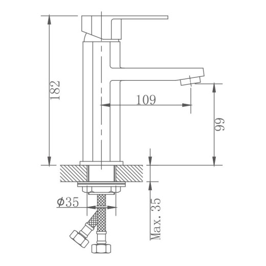Смеситель для раковины HAIBA HB10806, нержавеющая сталь