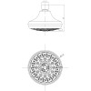 Душевая лейка верхняя Lemark LM8042C 7-функциональная, круглая диаметр 120 мм, хром