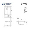 Мойка кухонная Ulgran U-404-343, антрацит - купить в Москве