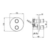 Термостат Lemark Yeti LM7827C для ванны и душа встраиваемый с 2-функц. дивертором, без аксессуар