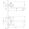 Смеситель Lemark Flora LM0152C универсальный с плоск. изливом 300мм,  дивертор с керам. пласт хром