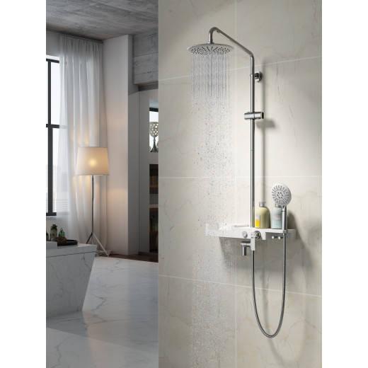 Смеситель Lemark Tropic LM7007C для ванны с верхней душ. лейкой "Тропический дождь"