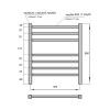 Полотенцесушитель электрический Point Веста PN70756BR П7 500x600, диммер слева, бронза