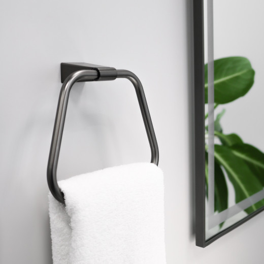 Зеркало Fixsen FX-2080F с подсветкой LED, прямоугольное 80х60см, цвет рамы графит