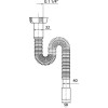 Сифон WIRQUIN гофрированный без выпуска 1¼ х 40/50 мм, L800 мм