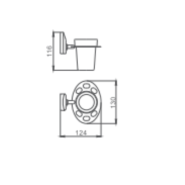 Держатель стакана HAIBA HB1606-1 матовое стекло, хром