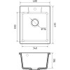 Мойка кухонная GranFest URBAN 240  1-чаша 400*490мм черный