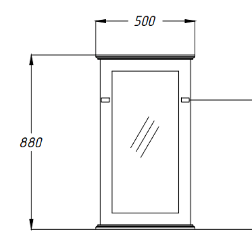 Зеркало OPADIRIS Палермо 50, белый матовый