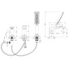 Смеситель Lemark Allegro LM5945CW для ванны встраиваемый, на 3 отверстия, с аксессуарами, хром/белый