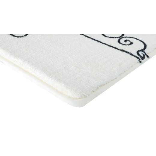 Fixsen TEDDY FX-6001T Коврик для ванной 1-ый белый (50х80см) TEDDY AIR