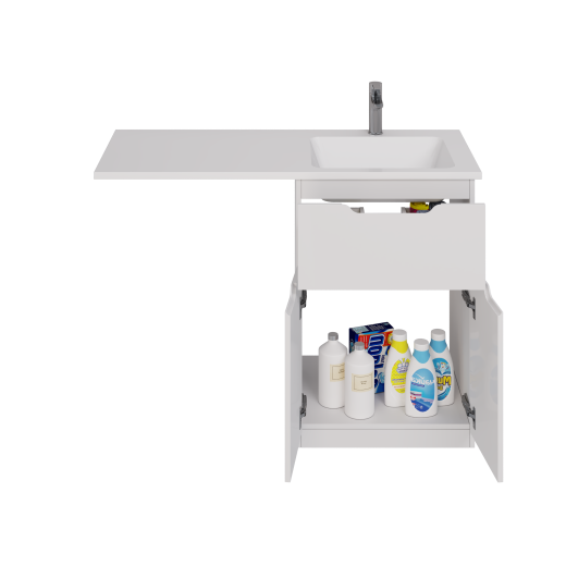 Умывальник мебельный Dreja Wing 120 L (чаша слева)