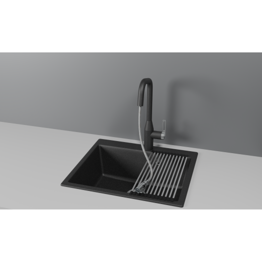 Смеситель Granula GR-8171 черный с выдвижным изливом