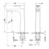 Смеситель Lemark Evitta LM0509C для умывальника монолитный высокий, хром