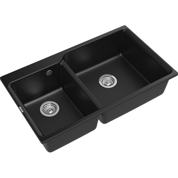 Кухонная мойка RIVELATO AXEL 90D 2-чаши 870*520мм antracite