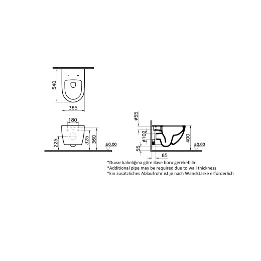 Унитаз Vitra Sento 7748B083-0101, подвесной, безободковый,  матовый черный
