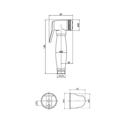 Комплект аксессуаров Lemark LM8087B для биде, бронза