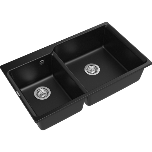 Кухонная мойка RIVELATO AXEL 90D  2-чаши 870*520мм nero