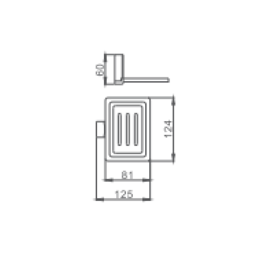 Мыльница HAIBA HB8802-1 металлическая, хром