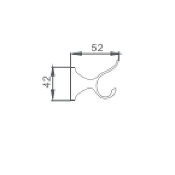 Крючок HAIBA HB8505 двойной, хром