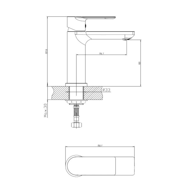 Смеситель для раковины HAIBA HB12505 с гигиенической лейкой, латунь, хром