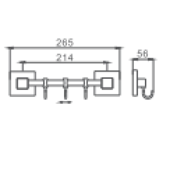 Крючок HAIBA HB8615-3 тройной, хром