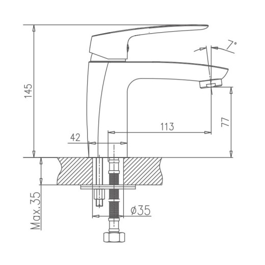 Смеситель для раковины HAIBA HB10183, латунь, хром