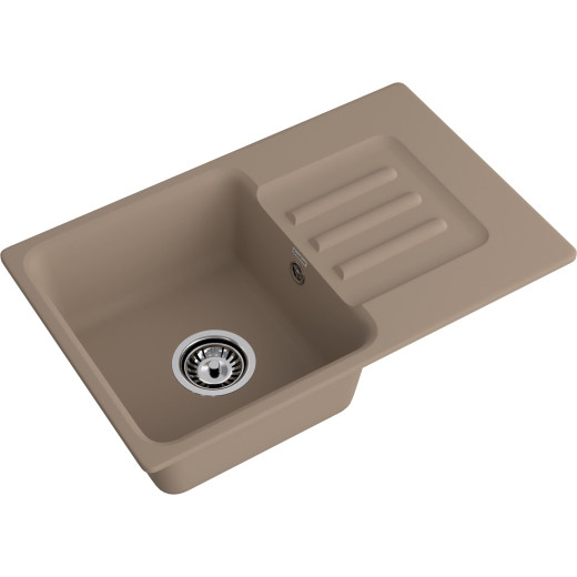 Мойка кухонная GranFest SMART 680L 1-чаш+кр 680*430 песочный