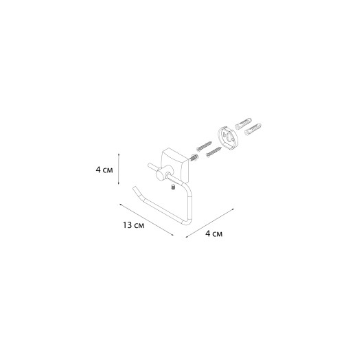 Fixsen KVADRO FX-61310A Бумагодержатель