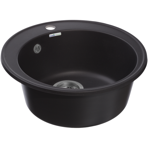 Мойка кухонная GranFest QUARZ GF-Z08 чаша D=480мм (черный)