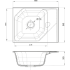 Кухонная мойка RIVELATO LOCUS 65  1-чаш 650*500 nero