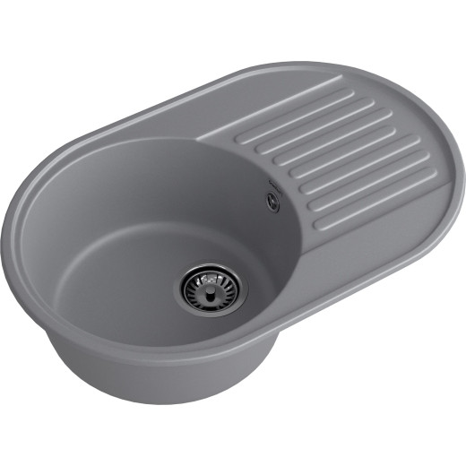 Мойка кухонная GranFest QUARZ GF-Z18 чаша+кр 740*480 (темно-серый)