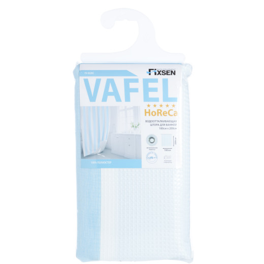 Fixsen VAFEL FX-5020C Штора для ванной, голубой