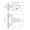 Смеситель для ванны HAIBA HB60548-7, латунь, черный/хром