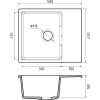 Мойка кухонная GranFest URBAN 658L  1-чаша+крыло 580*490 серый