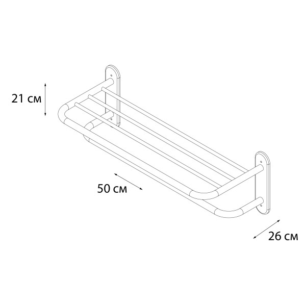 Fixsen HOTEL FX-31015A Полка для полотенец 50 см